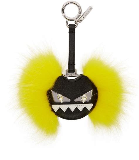 fendi monster keychain black|fendi monster keychain.